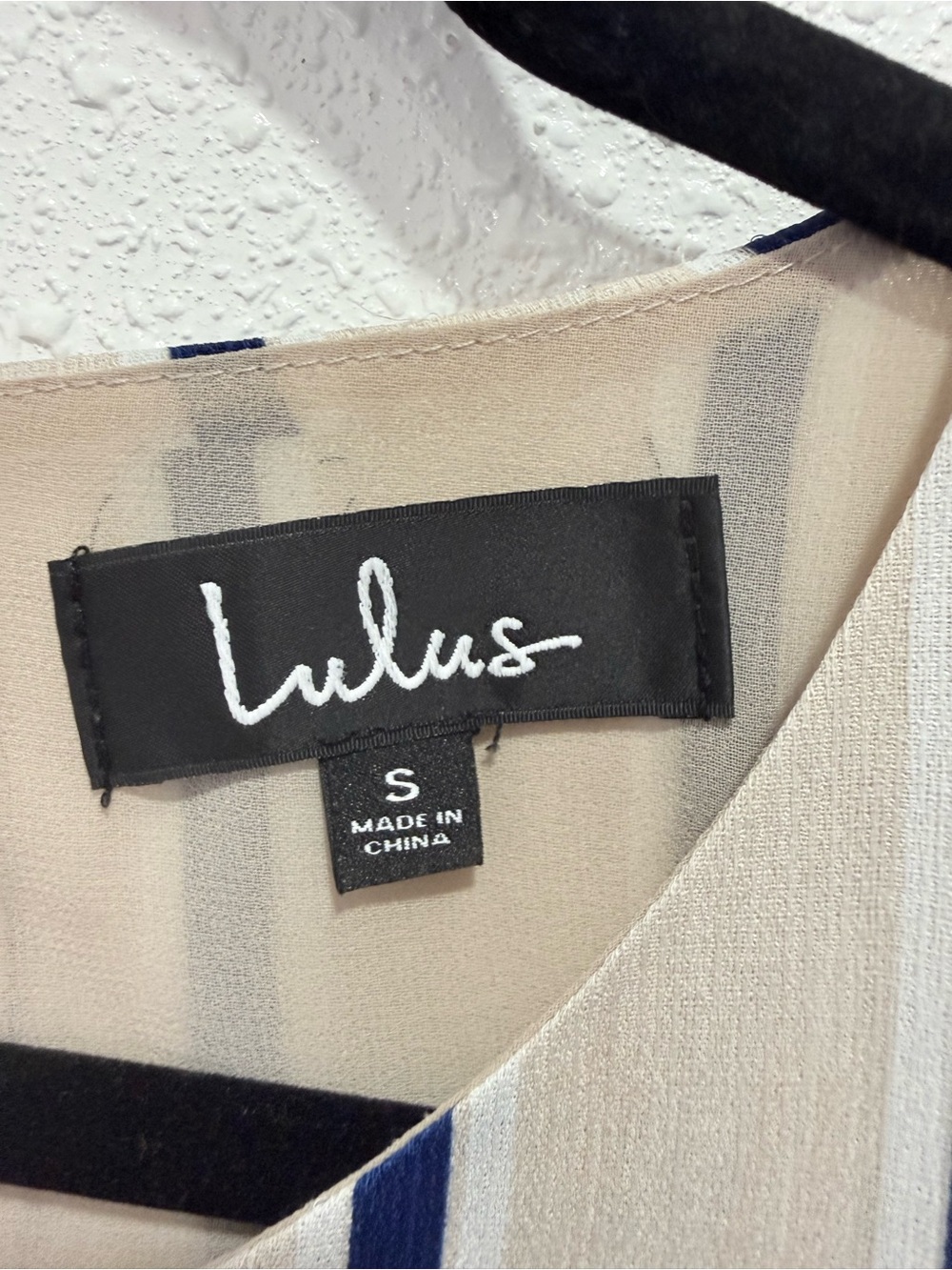 Lulus Broad Horizons Beige Striped Shift Dress S - Picture 3 of 10